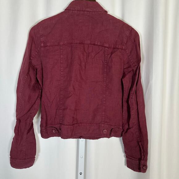 Tommy Bahama Texas A&M‎ Aggies Maroon 100% Linen Jacket Raw Edge Lightweight XS - Picture 5 of 9